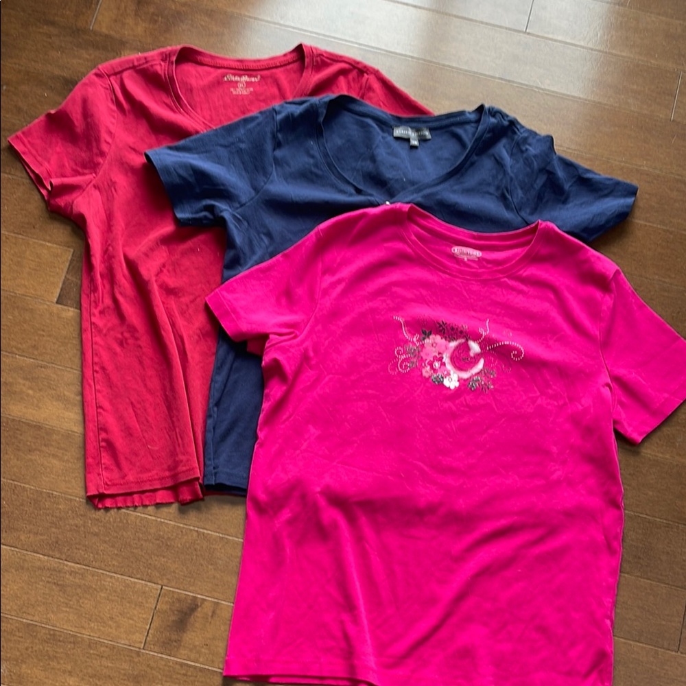 T-Shirt Bundle Blue Red Pink